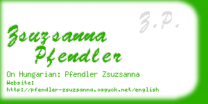 zsuzsanna pfendler business card